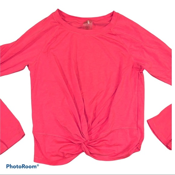 Calia by Carrie Underwood Pink Knot Front Long Sleeve Workout Top size Small - Picture 3 of 7
